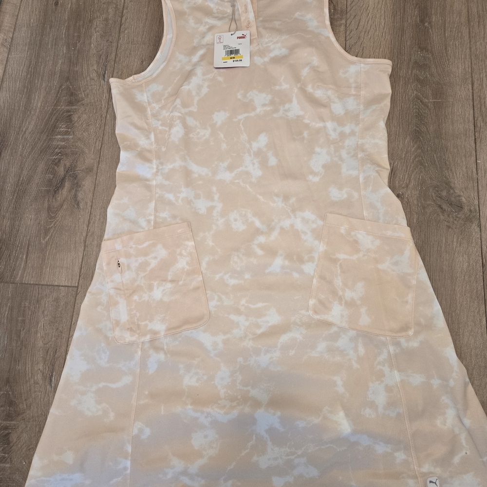 Puma Women's Mini Dress in Cream and White